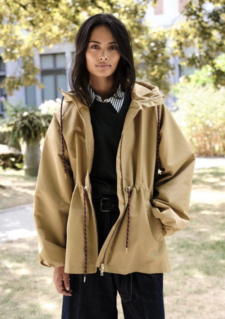 Bonbeur midi rainjacket  Camel