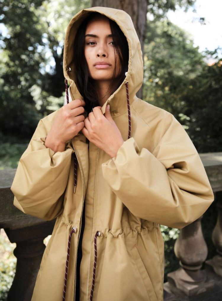 Bonbeur midi rainjacket  Camel