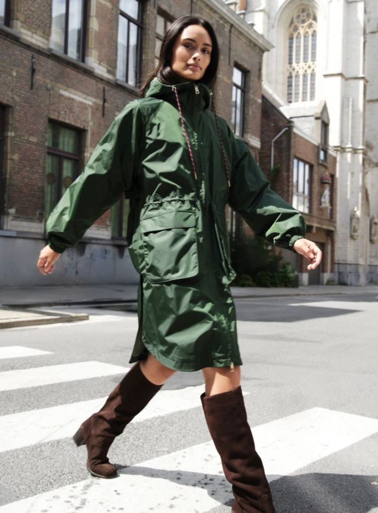 Bonbeur long rainjacket  Forest Green 