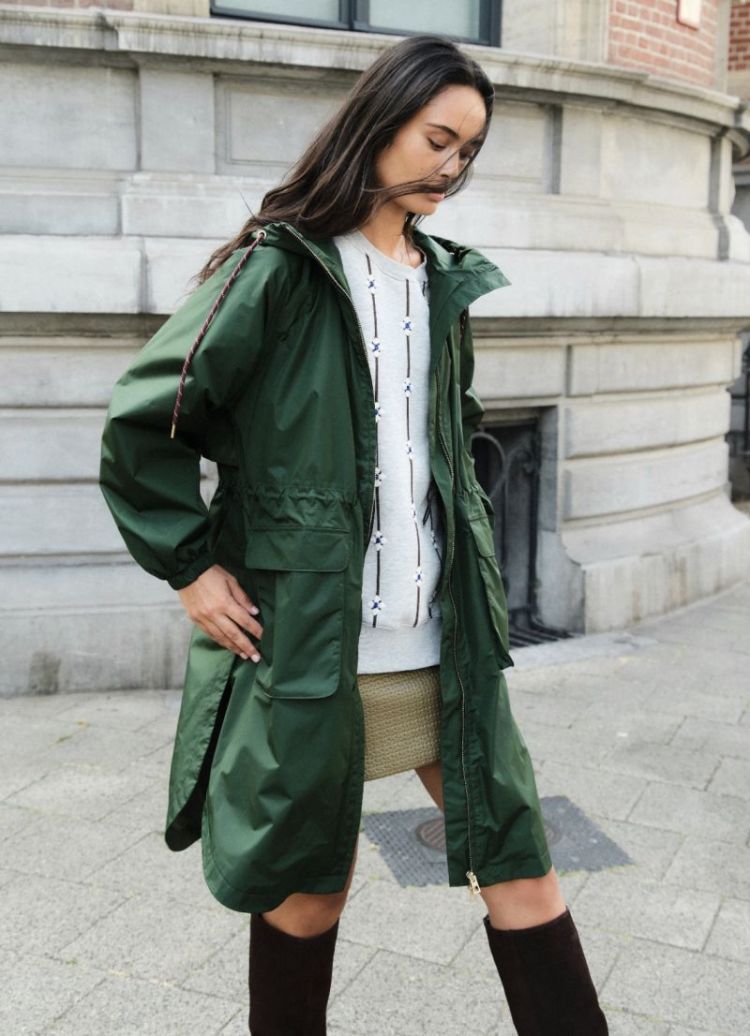 Bonbeur long rainjacket  Forest Green 
