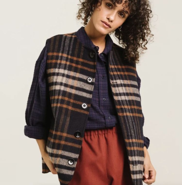 Antonia Check Bleu