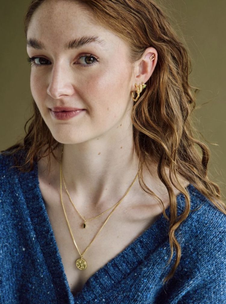 Jay Ribbed Earring  gold