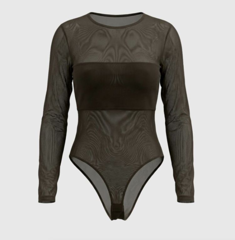 WBLNora Mesh Body Stocking Dark Brown