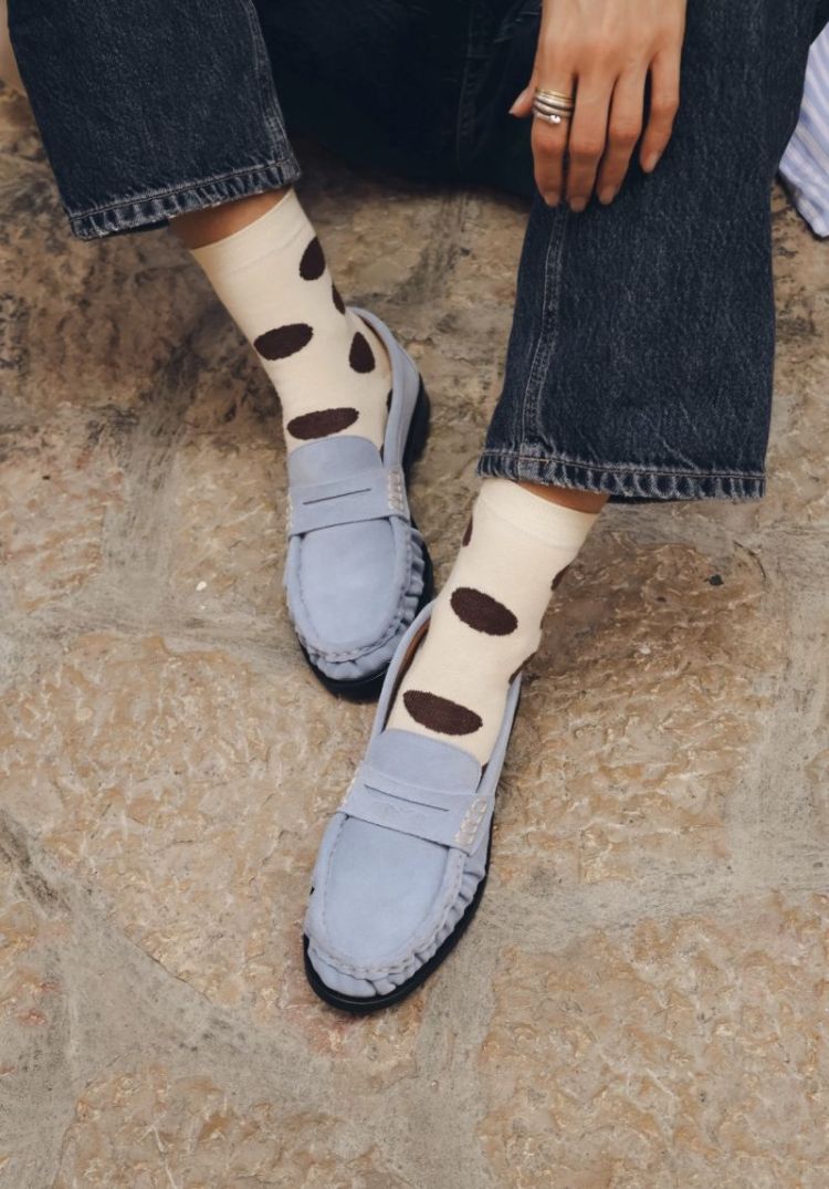 Socks dots Ivory & Mocca