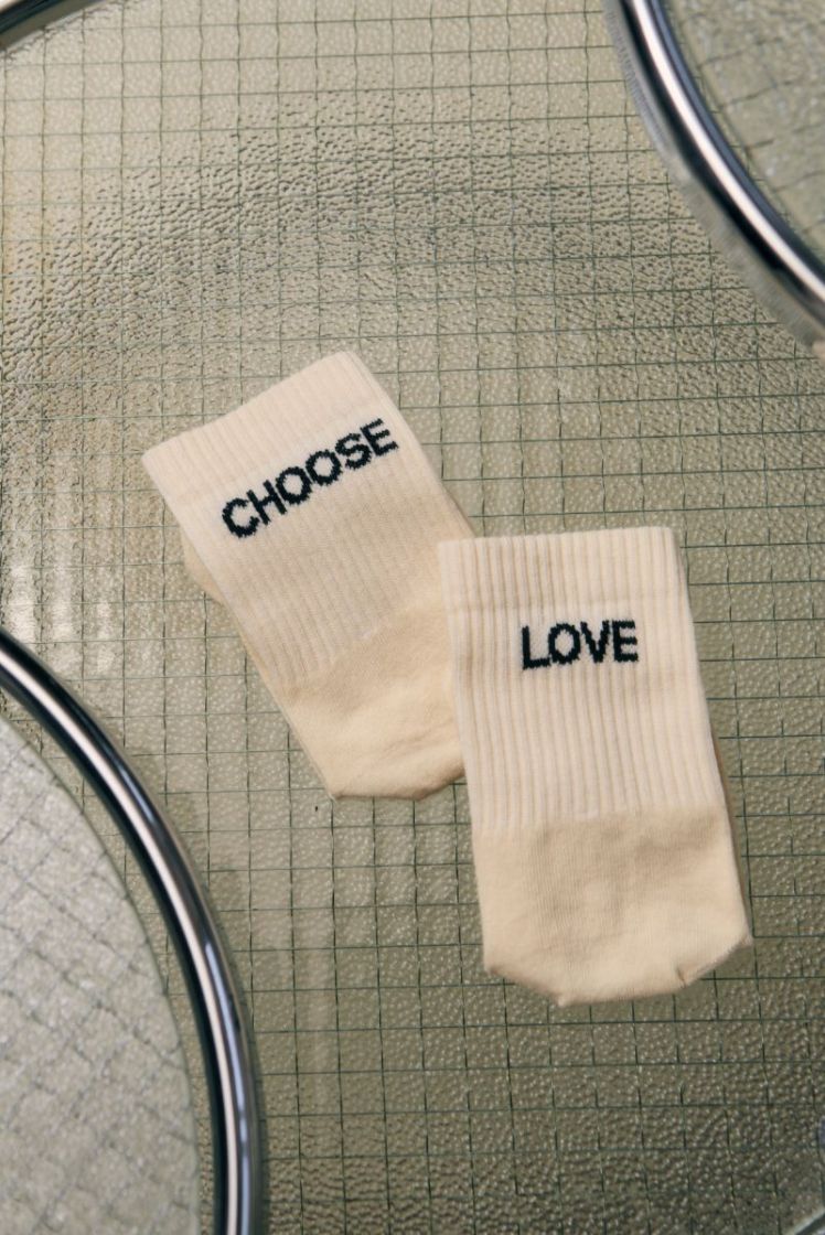 Socks Text Choose love